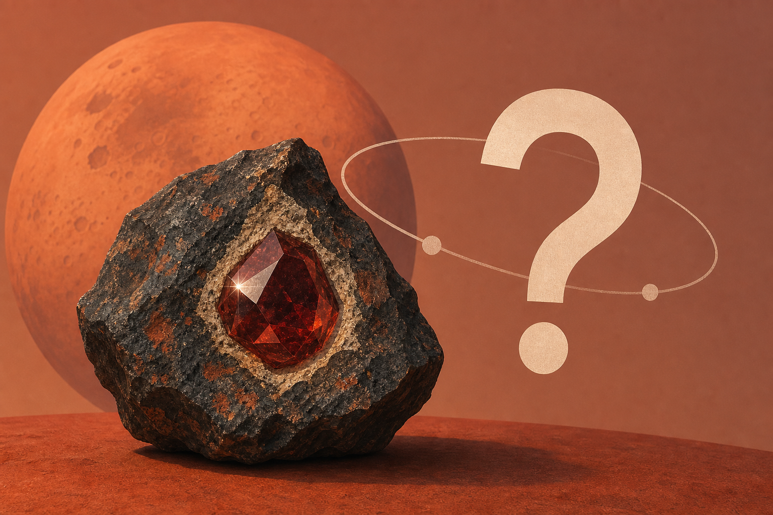 A gem found in a Mars meteorite has scientists puzzled