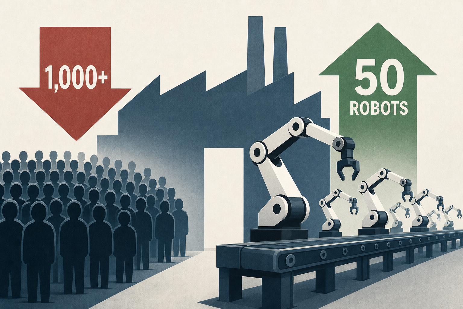 GM replaces more than 1,000 workers with 50 robots at flagship Detroit plant