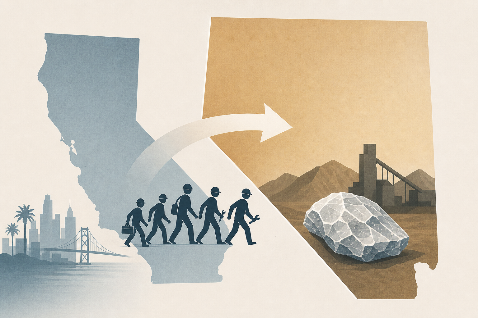Workers flock to Nevada from California amid lithium discovery