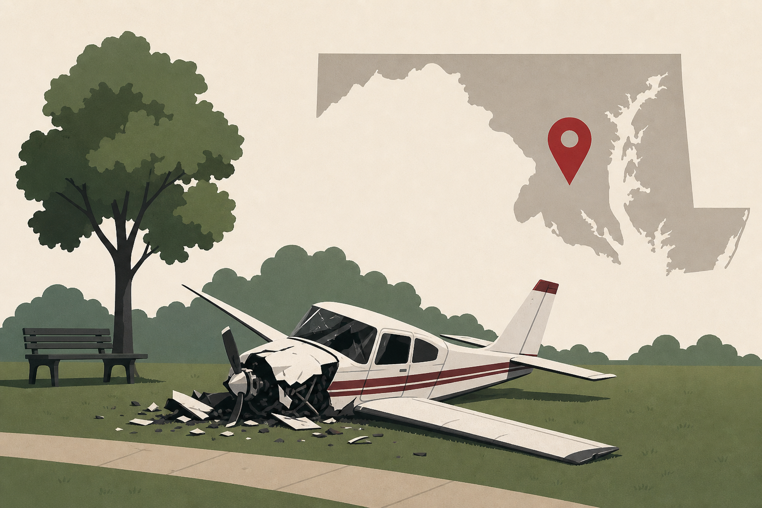 3 dead after small plane crashes at public park in Maryland