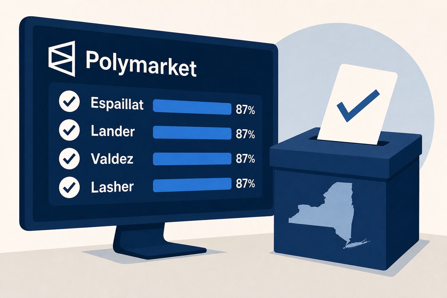 Polymarket predicts win for Espaillat, Lander, Valdez and Lasher
