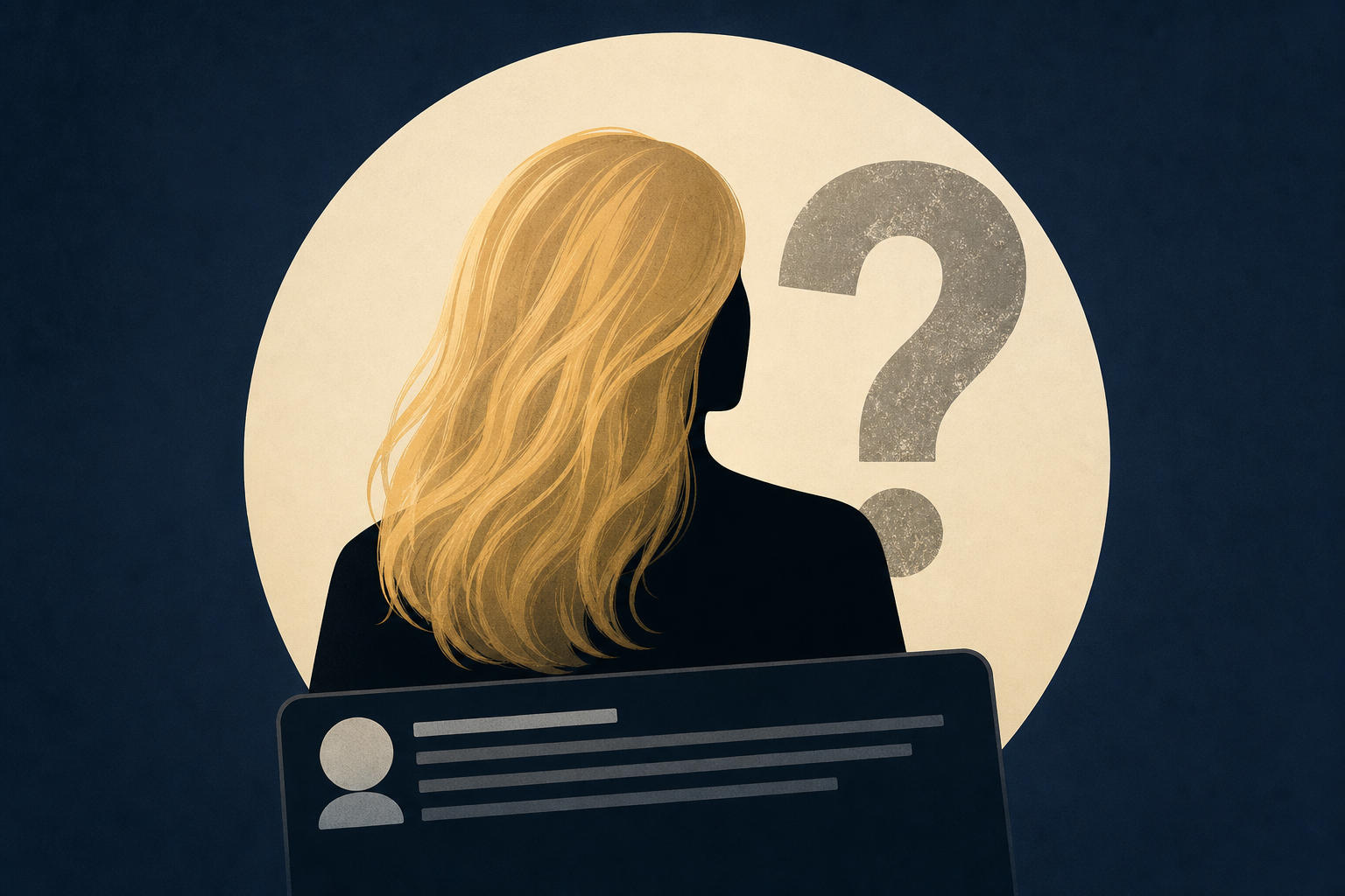 The mysterious blonde behind Trump's cryptic post
