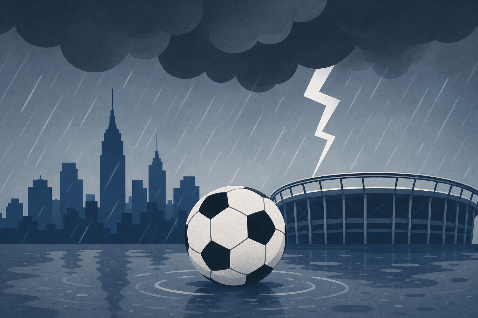 NYC forecast calls for Monday night storm to threaten World Cup match