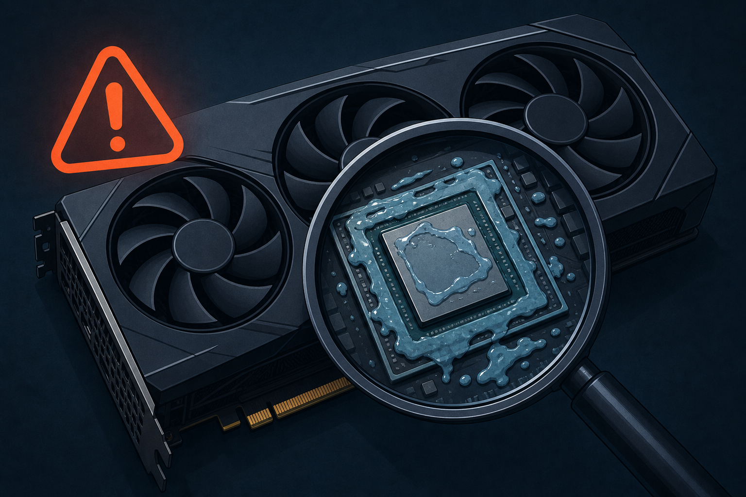 AORUS RTX 5090 owner checks GPU after higher fan speeds, finds thermal gel mess