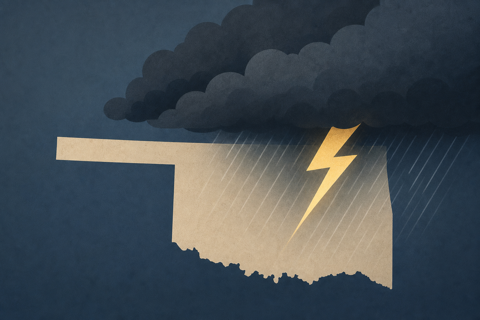 Severe thunderstorms continue to move across Oklahoma