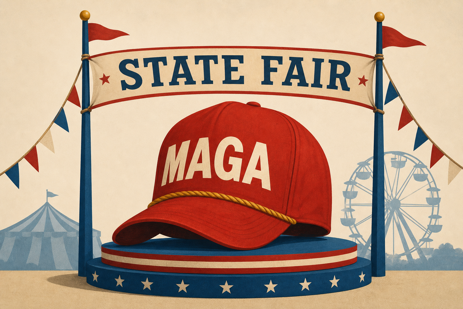 Trump’s Tacky New MAGA Spectacle at State Fair Revealed