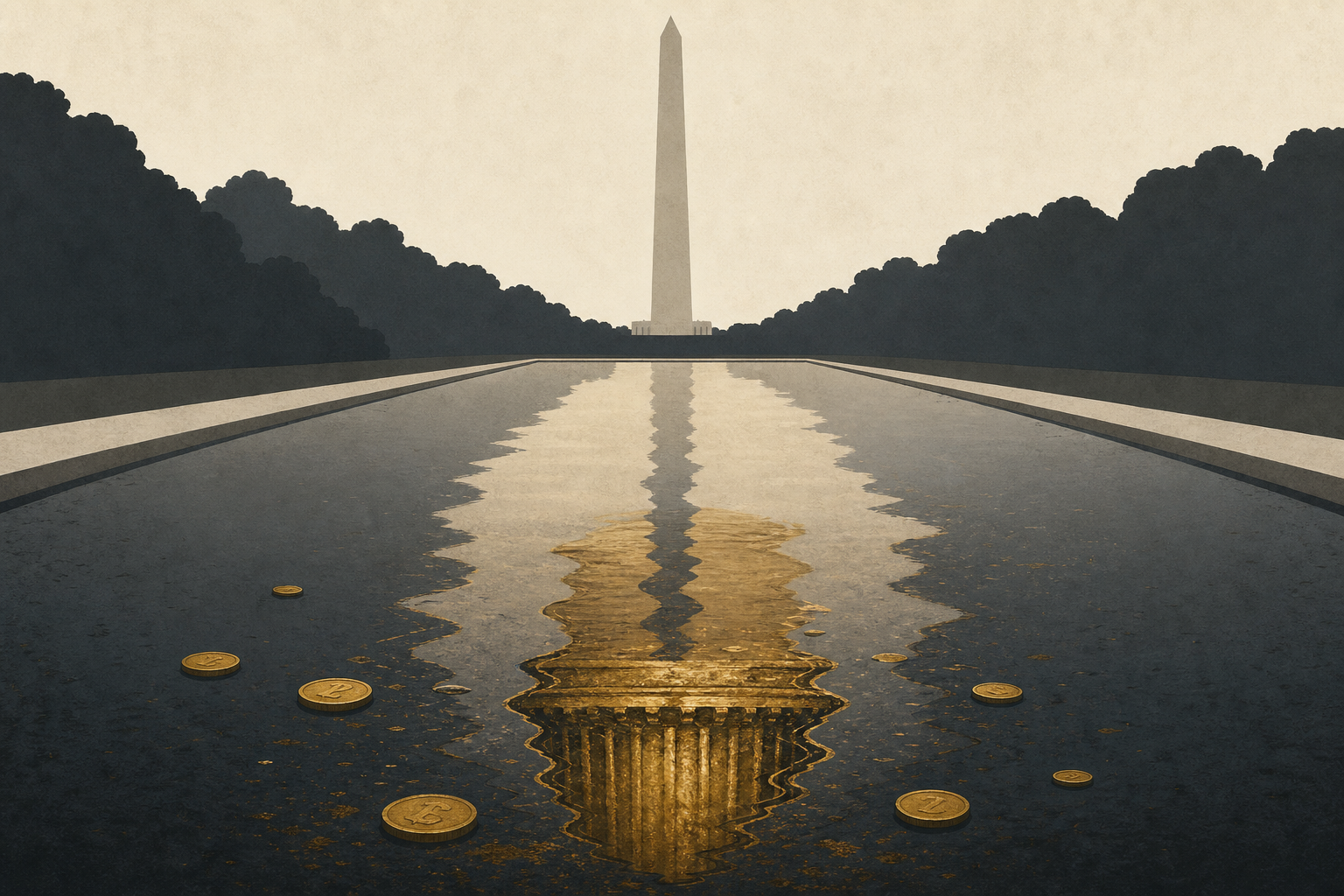 The Reflecting Pool as a Reflection of Trump’s Corruption and Tin-Potism