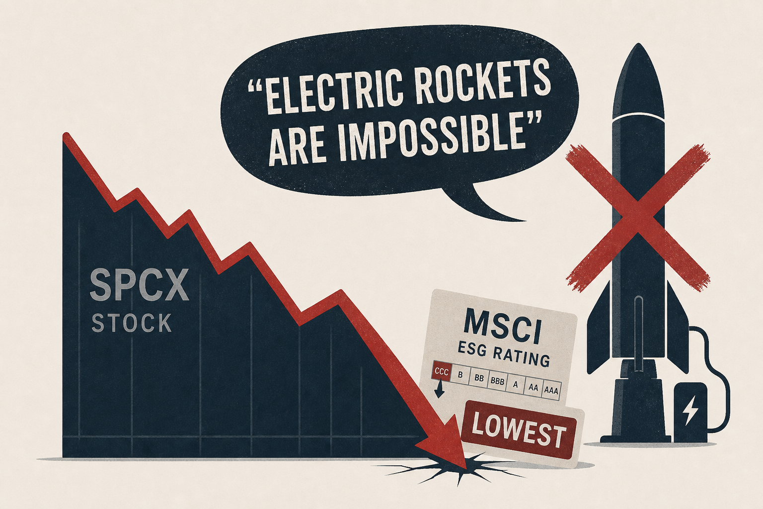 SPCX Stock Slides Overnight: Musk Says ‘Electric Rockets Are Impossible’ After MSCI Slaps SpaceX With Lowest ESG Rating