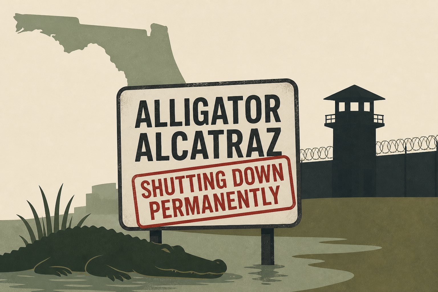 Florida's "Alligator Alcatraz" shutting down permanently, sources say
