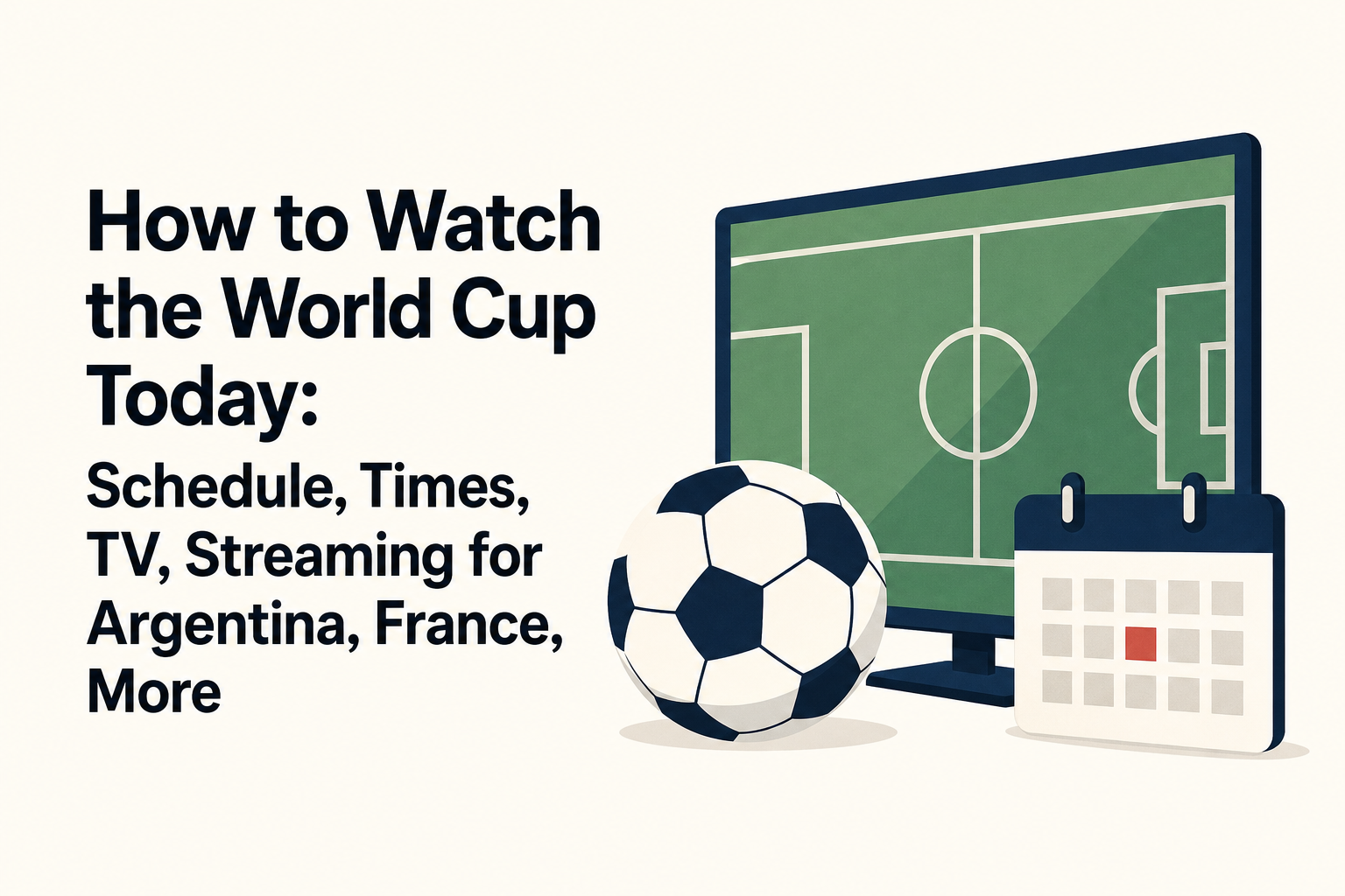 How to Watch the World Cup Today: Schedule, Times, TV, Streaming for Argentina, France, More
