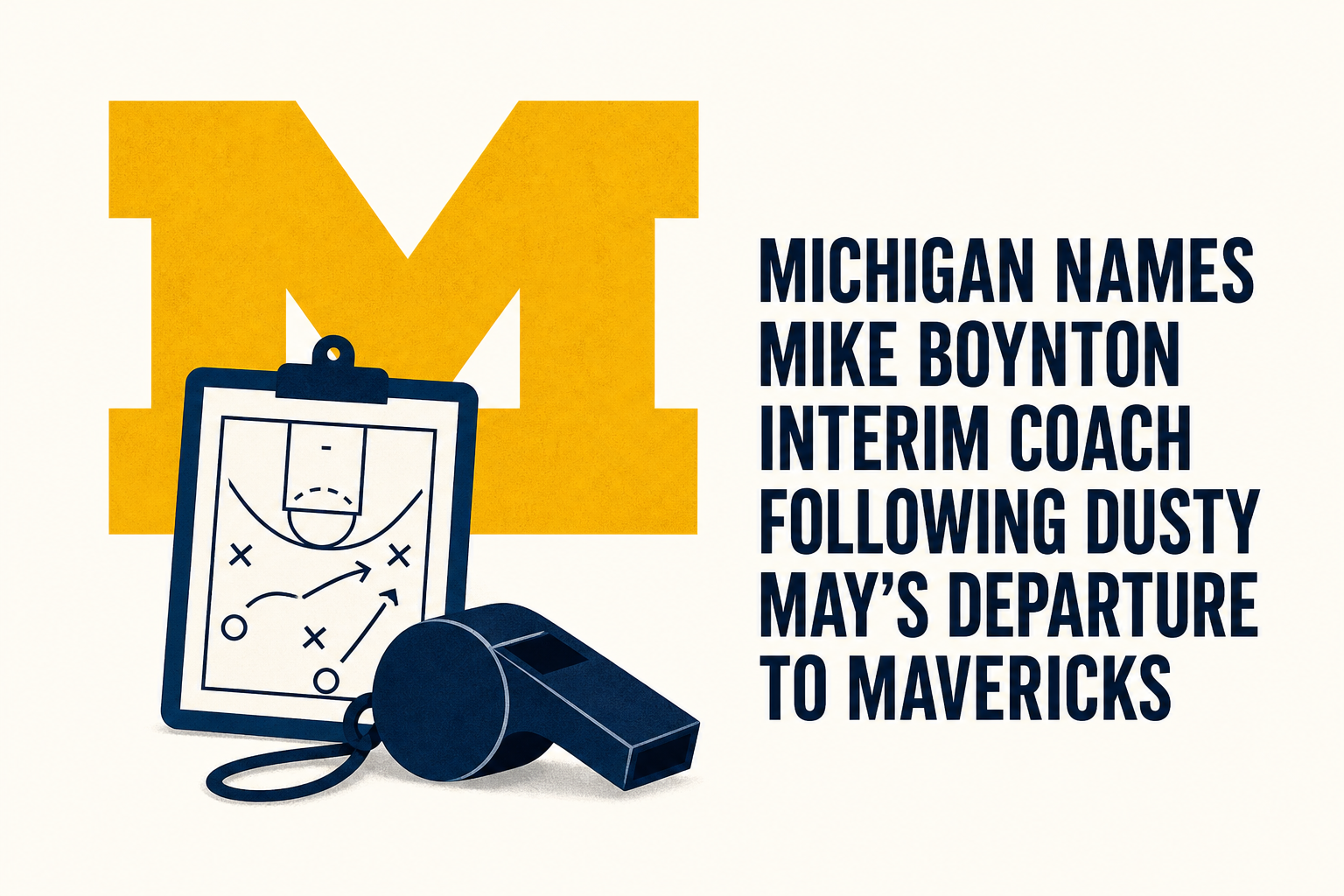 Michigan names Mike Boynton interim coach following Dusty May's departure to Mavericks