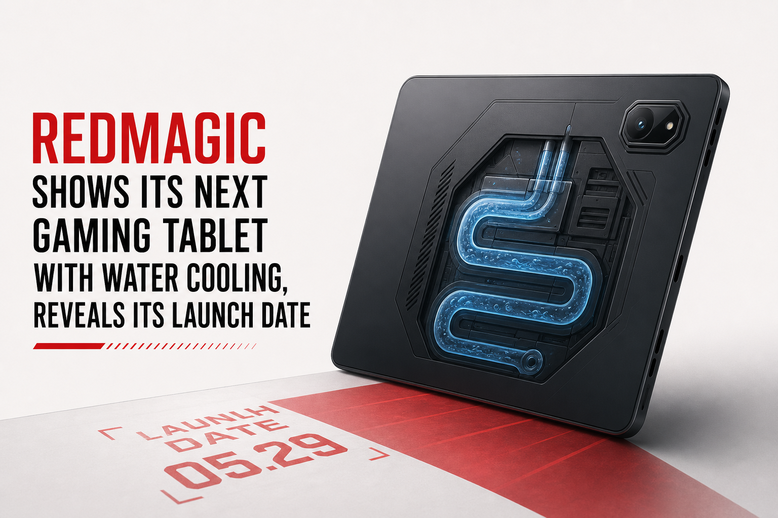 RedMagic shows its next gaming tablet with water cooling, reveals its launch date