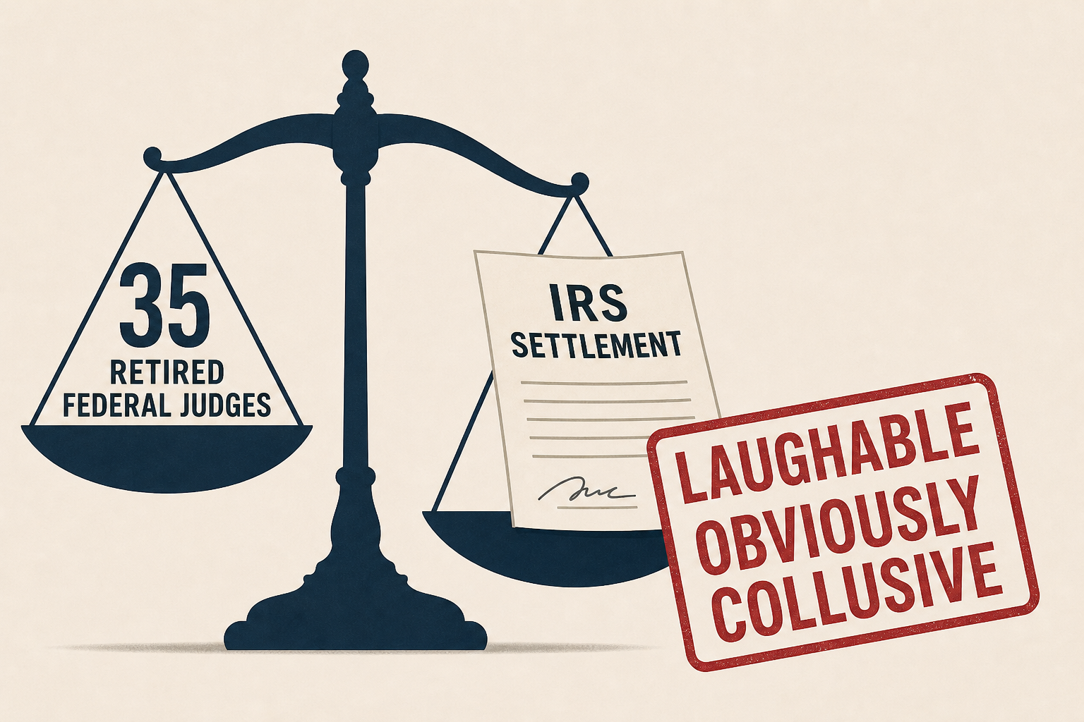 35 Retired Federal Judges Slam Trump's 'Laughable' Defense of His 'Obviously Collusive' IRS Settlement