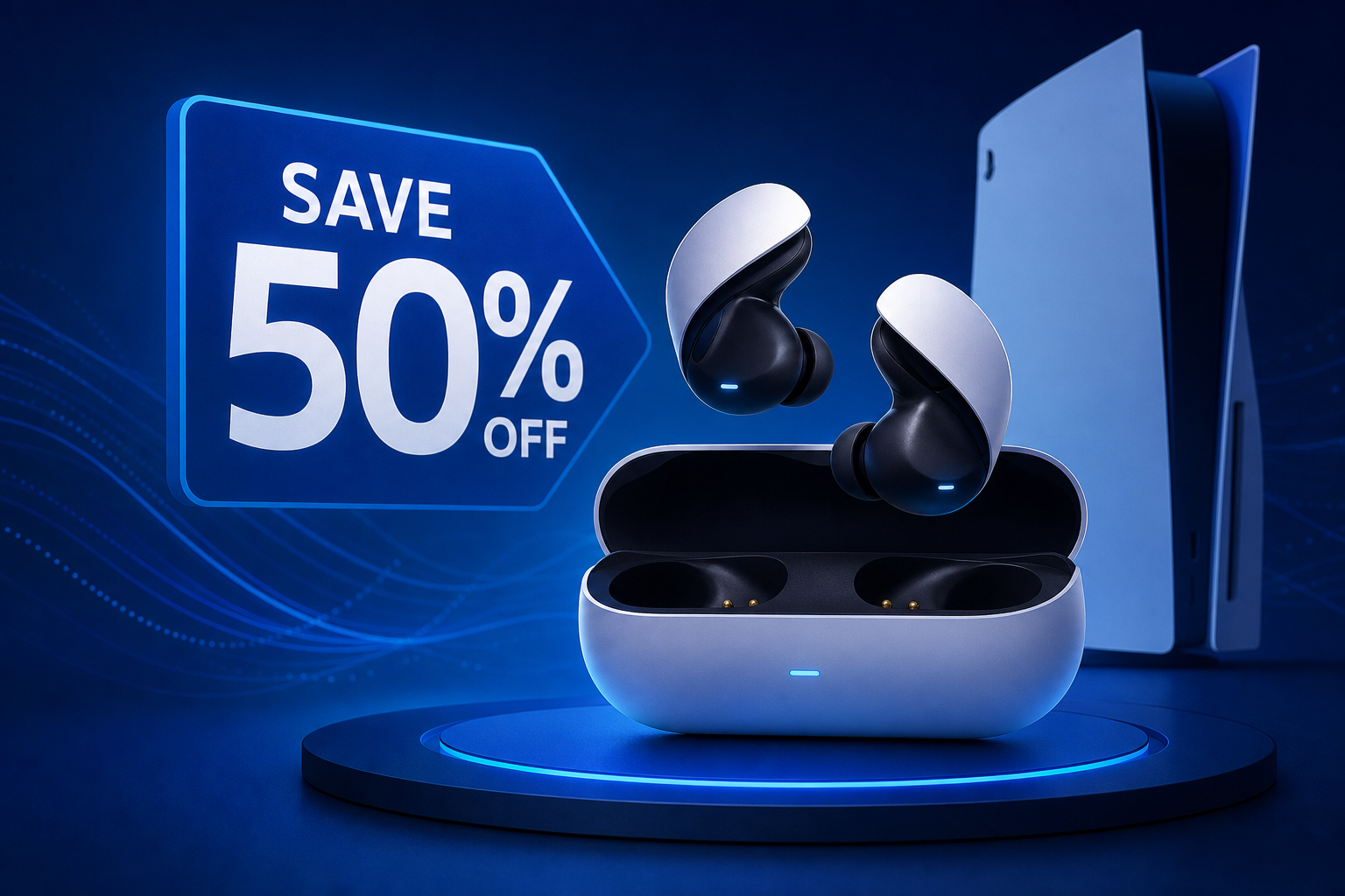 Save 50% Off the PlayStation PULSE Explore Planar Magnetic Wireless Gaming Earbuds for PS5 at Walmart