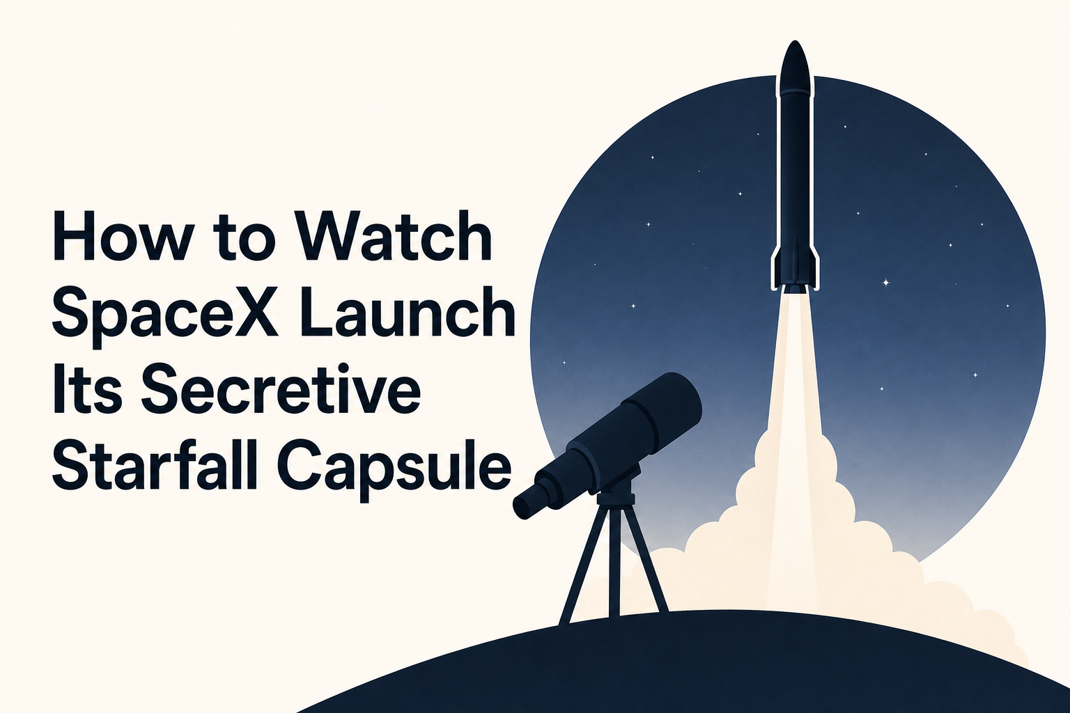 How to Watch SpaceX Launch Its Secretive Starfall Capsule