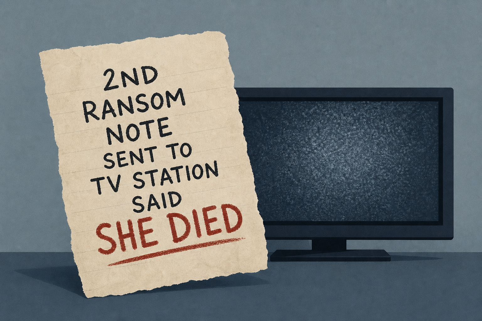 2nd ransom note sent to TV station said she died