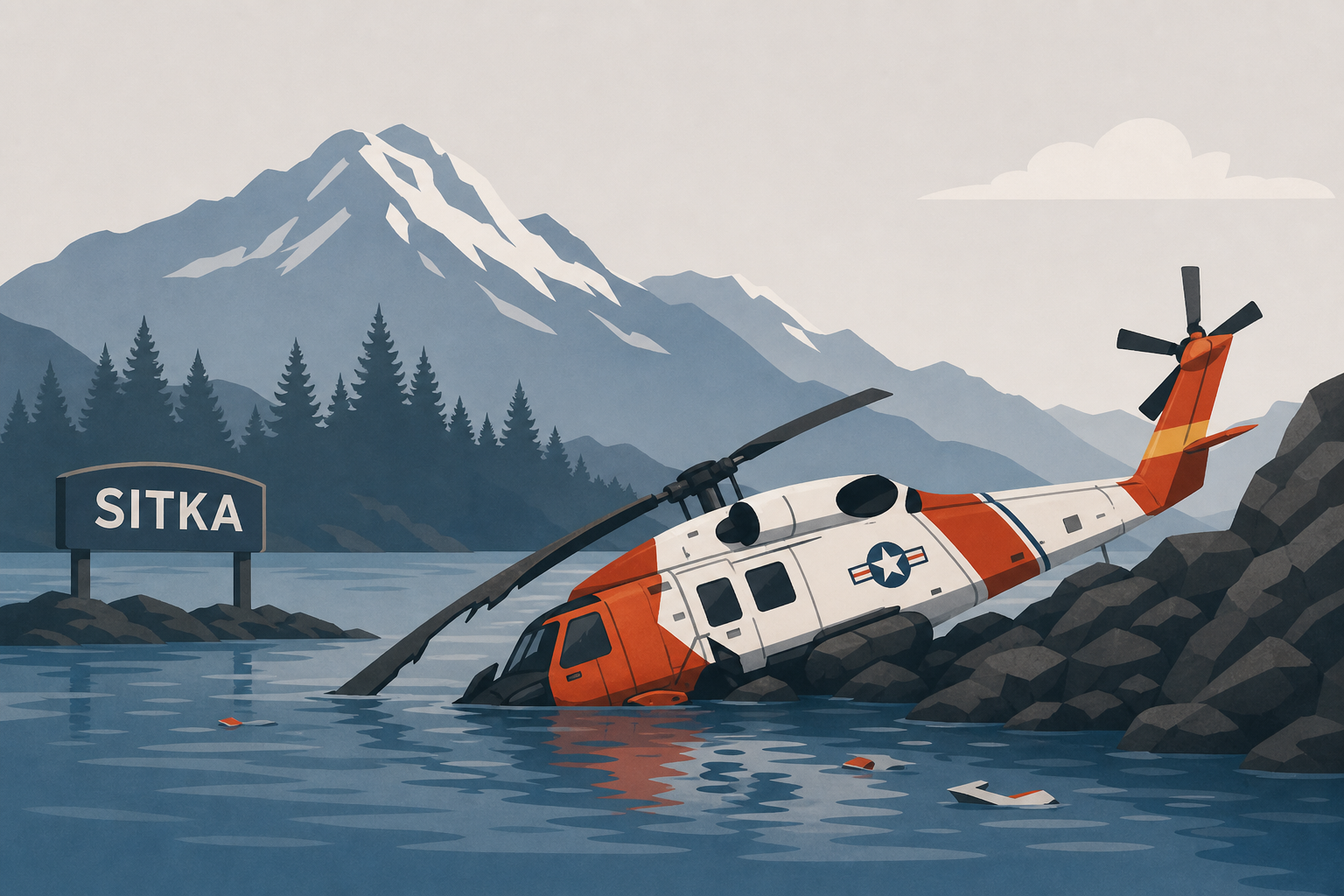 4 injured in crash of U.S. Coast Guard helicopter in Sitka