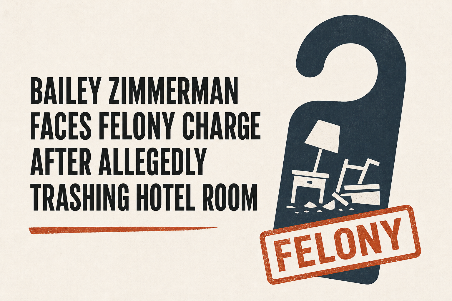 Bailey Zimmerman faces felony charge after allegedly trashing hotel room