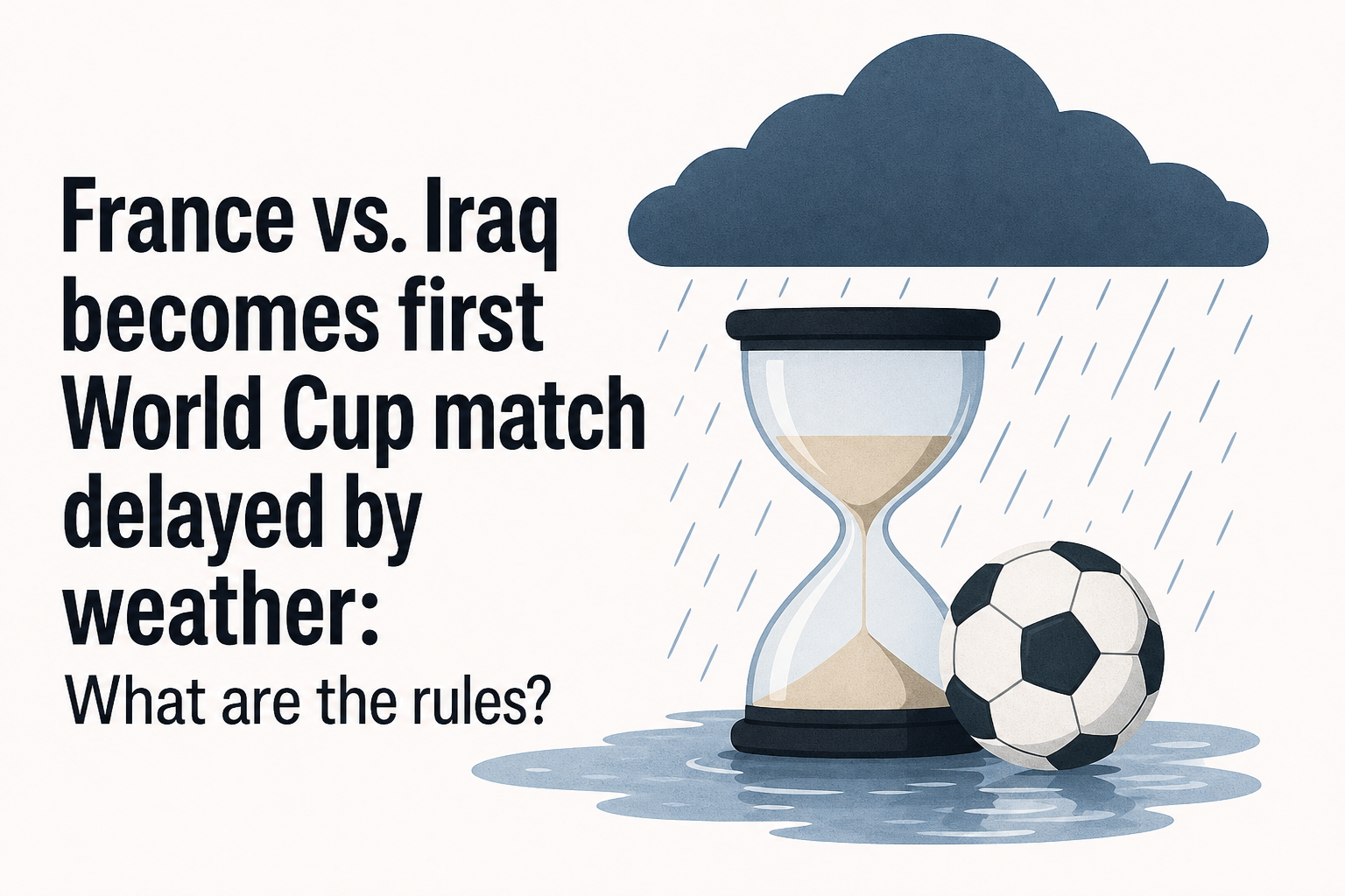 France vs. Iraq becomes first World Cup match delayed by weather: What are the rules?