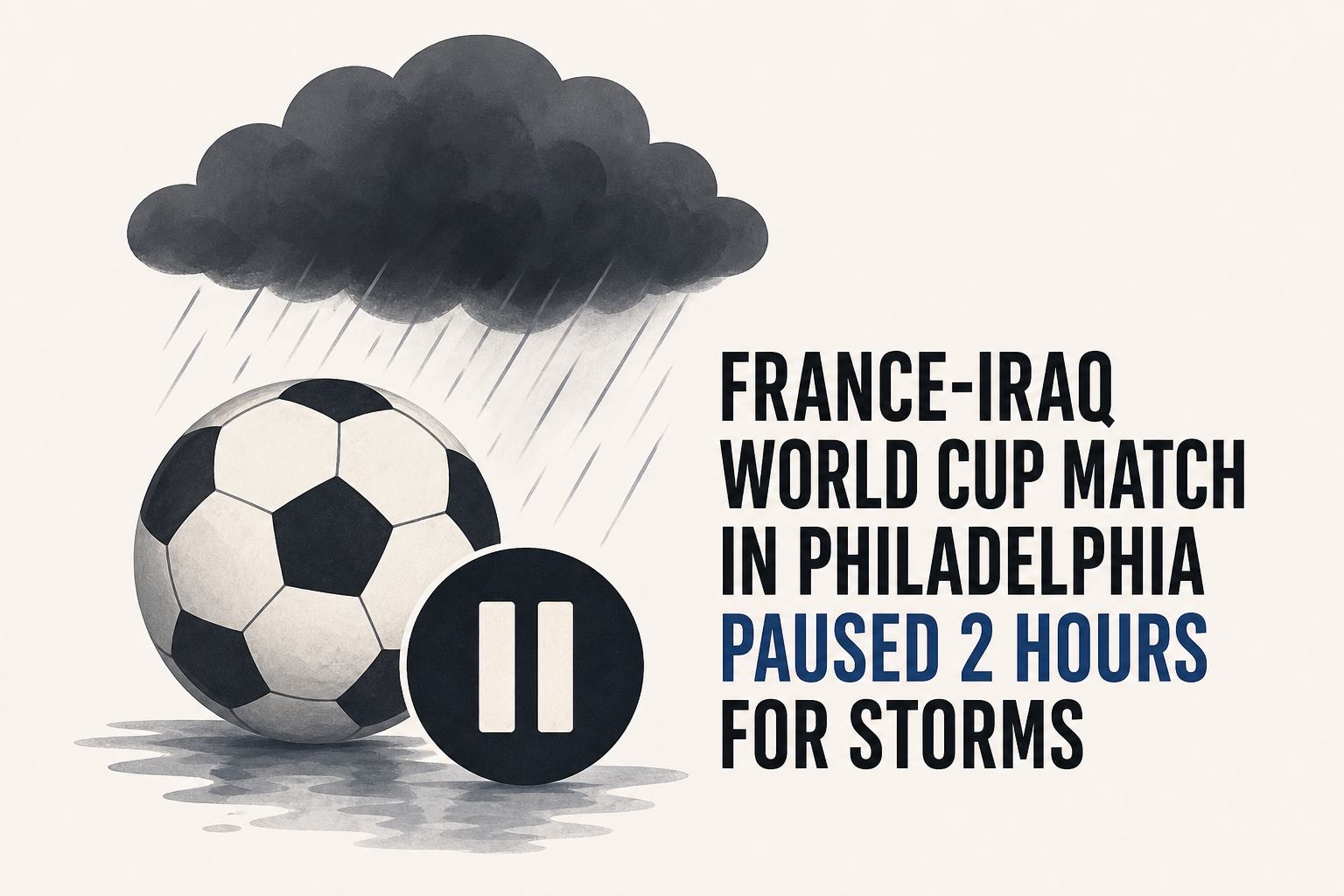 France-Iraq World Cup match in Philadelphia paused 2 hours for storms