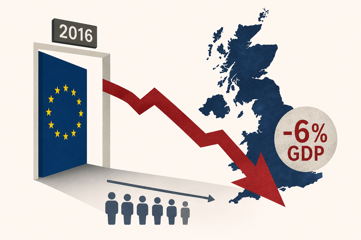 10 years after Brexit: 7 prime ministers, a demographic slide, and a 6% GDP hit