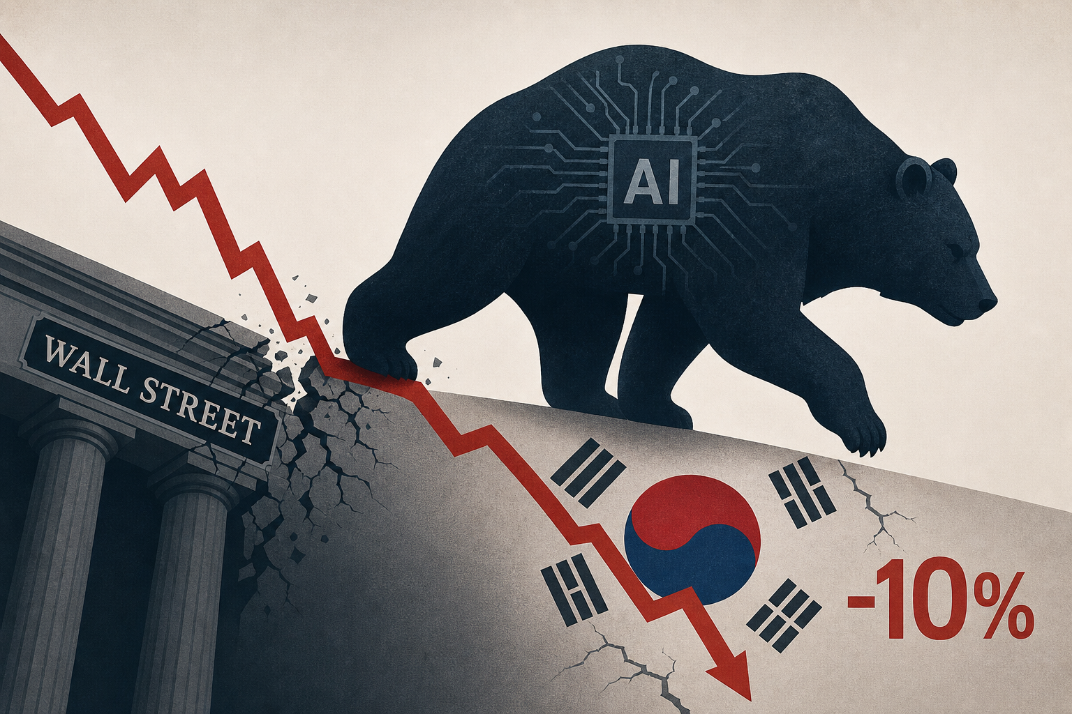 Wall Street is getting trampled by an AI sell-off. South Korean market plunges 10%