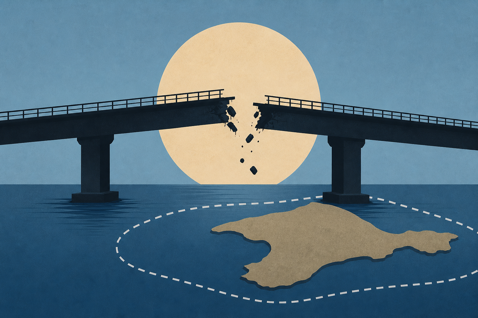 Ukraine says it hit a railway bridge to Crimea, seeking to isolate the Russian-held peninsula