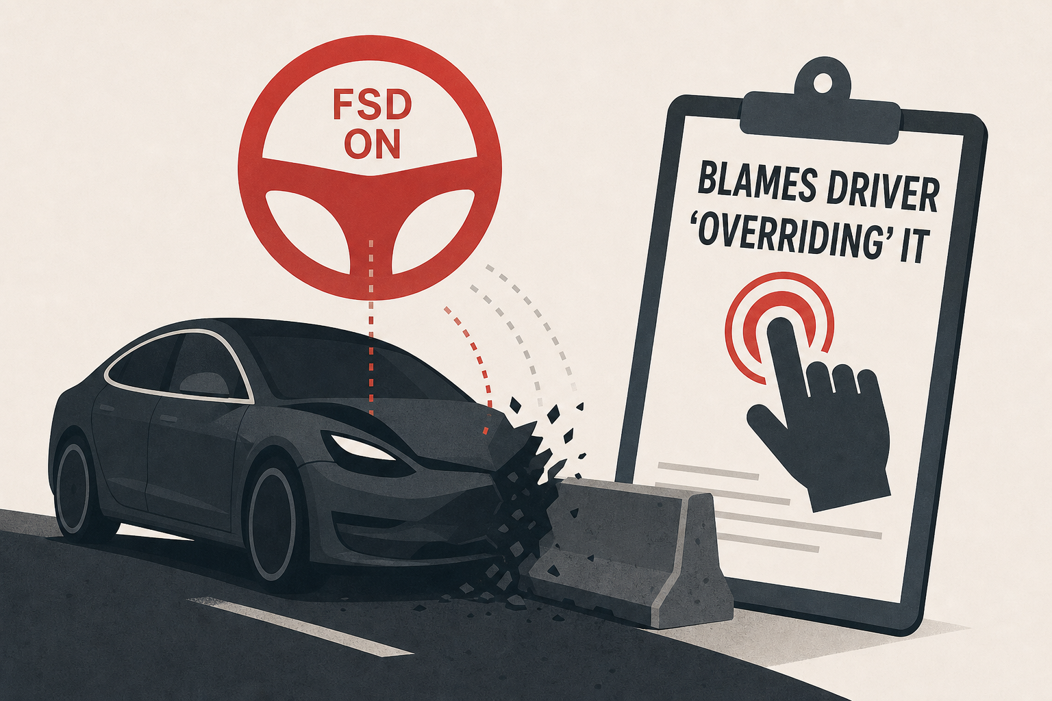 Tesla admits FSD was on in fatal Texas crash, blames driver for 'overriding' it