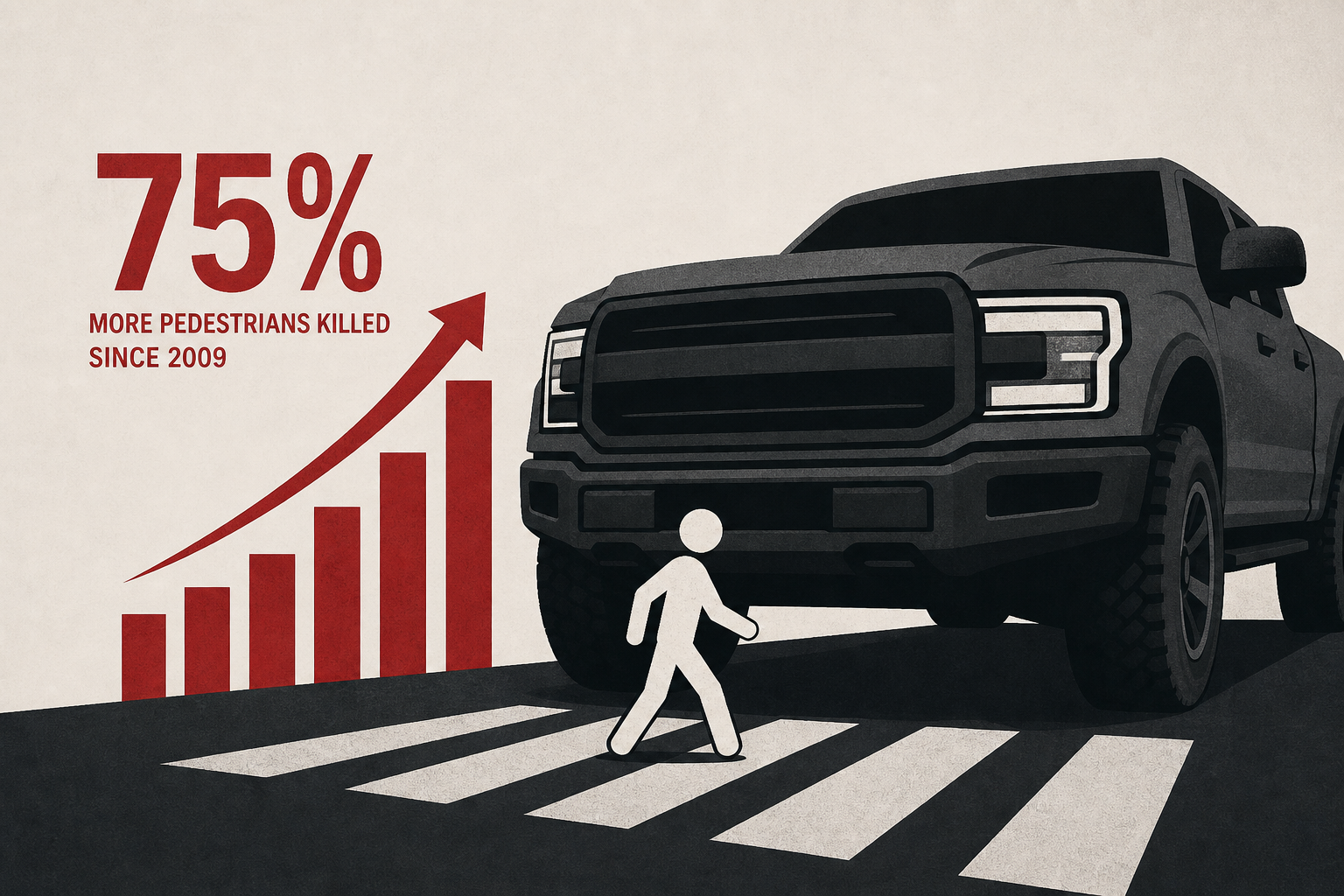 75% More Pedestrians Have Been Killed Since 2009. Giant Trucks and SUVs Are Why