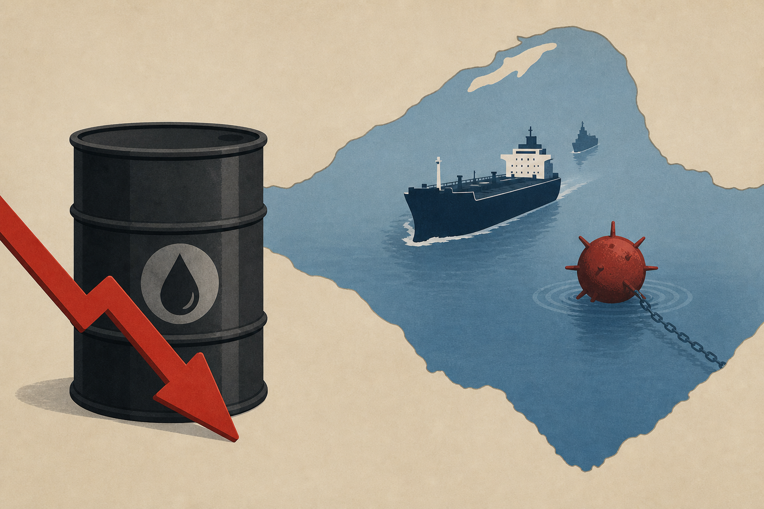 Oil prices fall as Strait of Hormuz shipping rises despite mine threat
