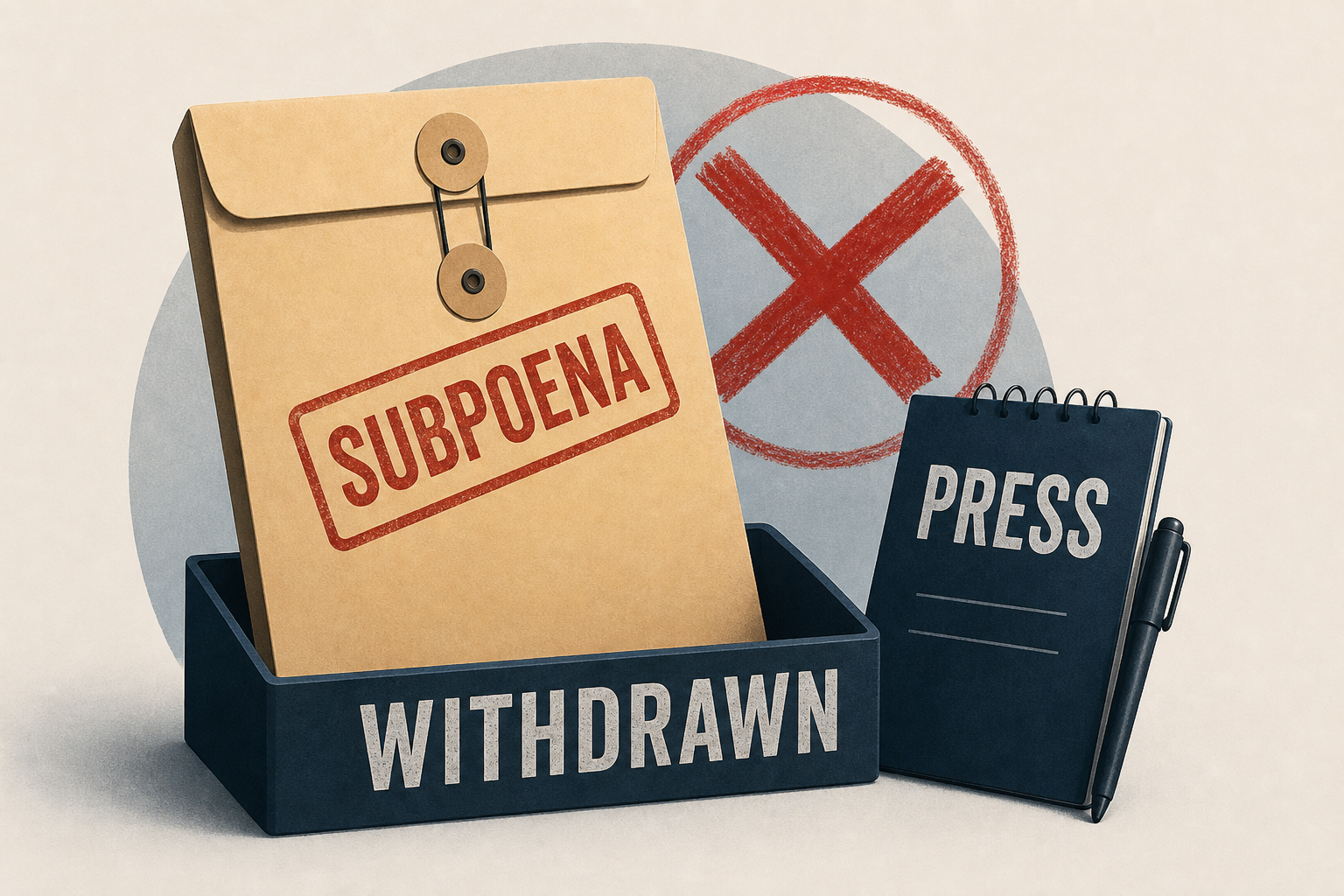 Justice Department withdrew subpoenas seeking reporters' grand jury testimony