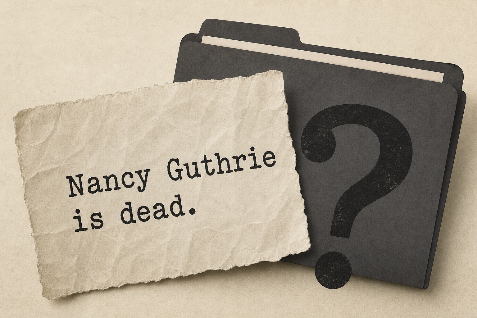 Ransom note about Nancy Guthrie's disappearance says she died, according to reports