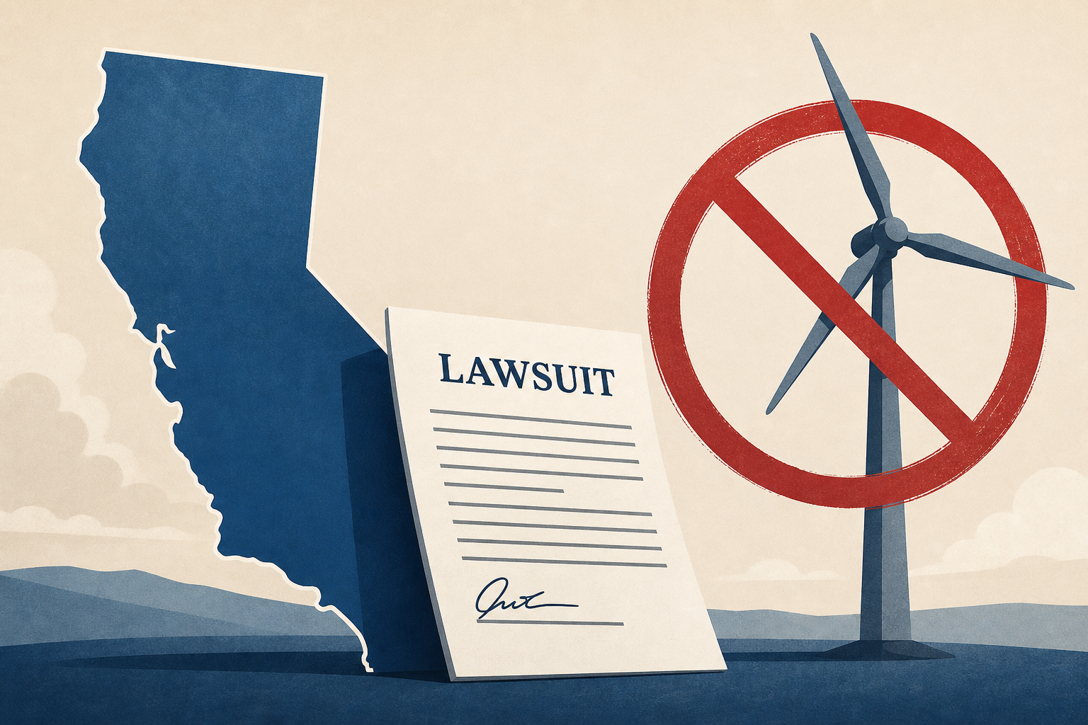 California to sue Trump administration for ending state's wind project