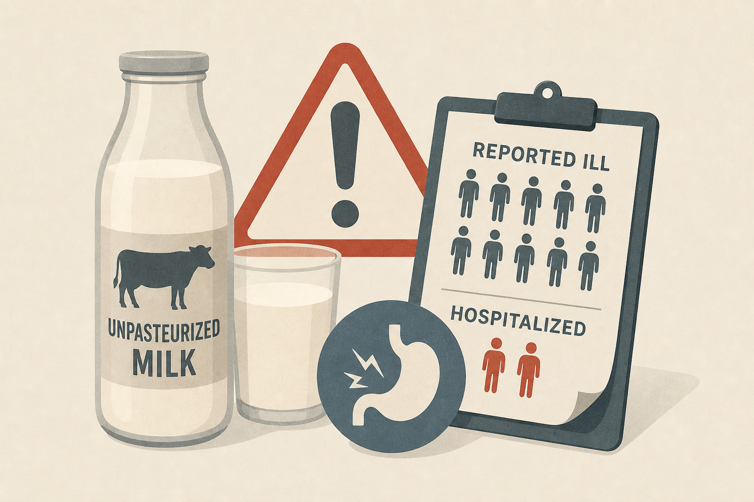 11 people reported ill, 2 hospitalized after consuming unpasteurized milk