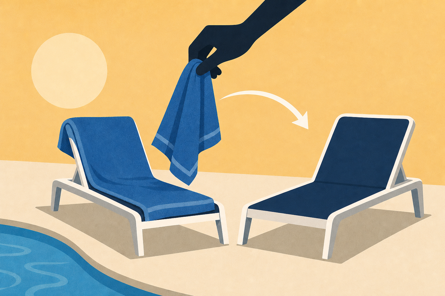 British Tourist Removes Towels From Pool Chairs