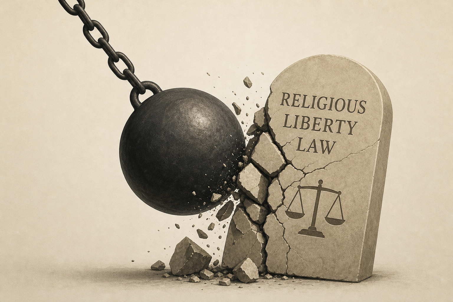 Neil Gorsuch takes a wrecking ball to a religious liberty law.