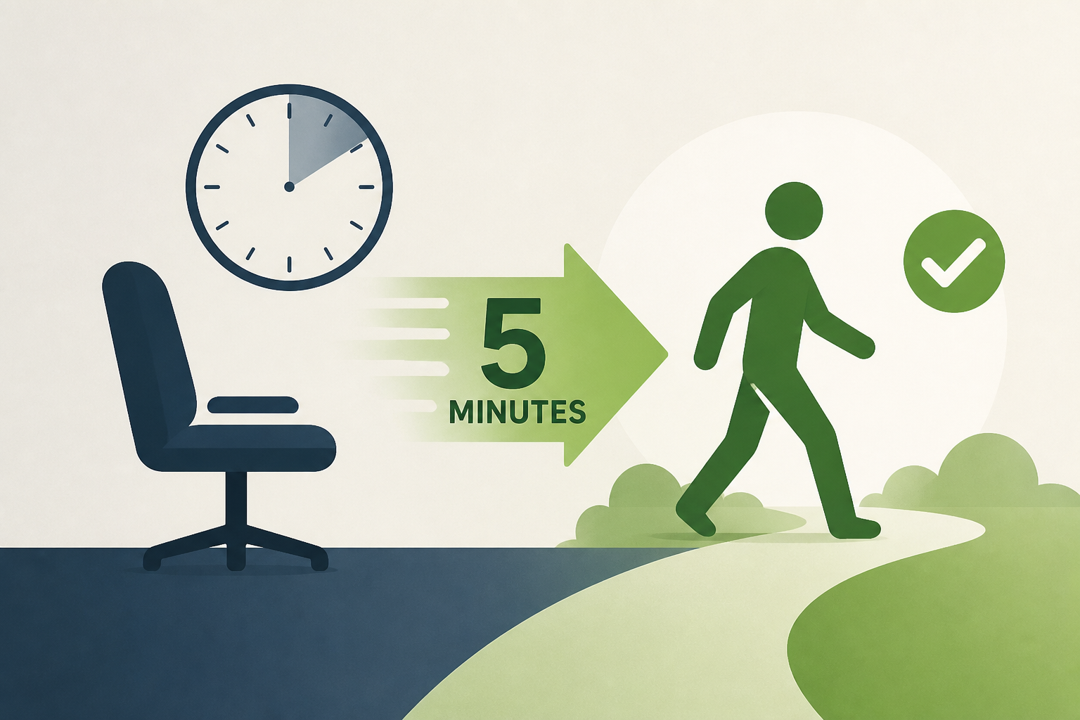 Five-minute walk offsets the harm of sitting too long