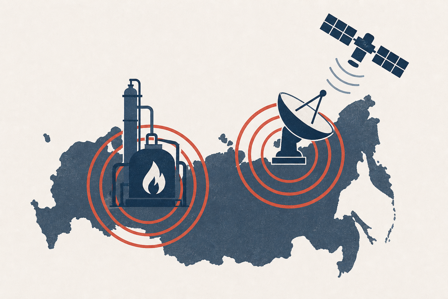 Ukraine says it hit a natural gas plant and satellite centers in Russia