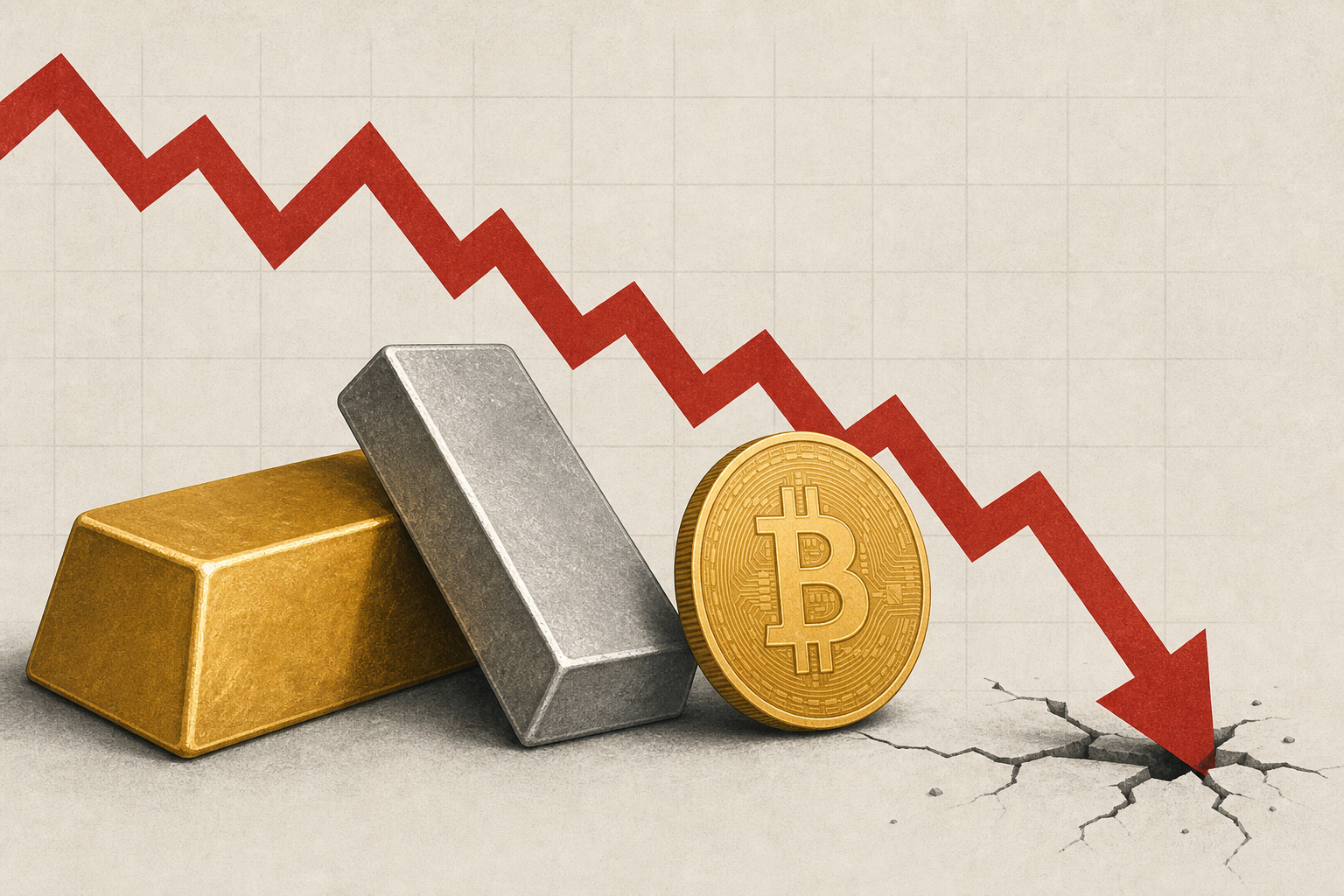 Gold, silver and bitcoin tumble as 'debasement' trade unwinds