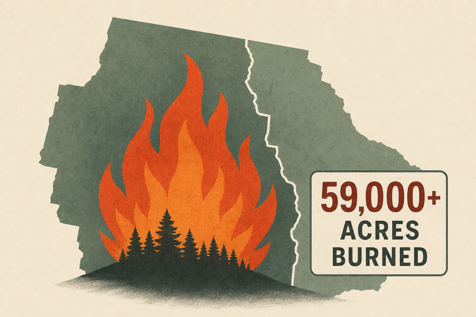 Human-caused Cottonwood Fire nearly doubles to over 59,000 acres burned in two counties