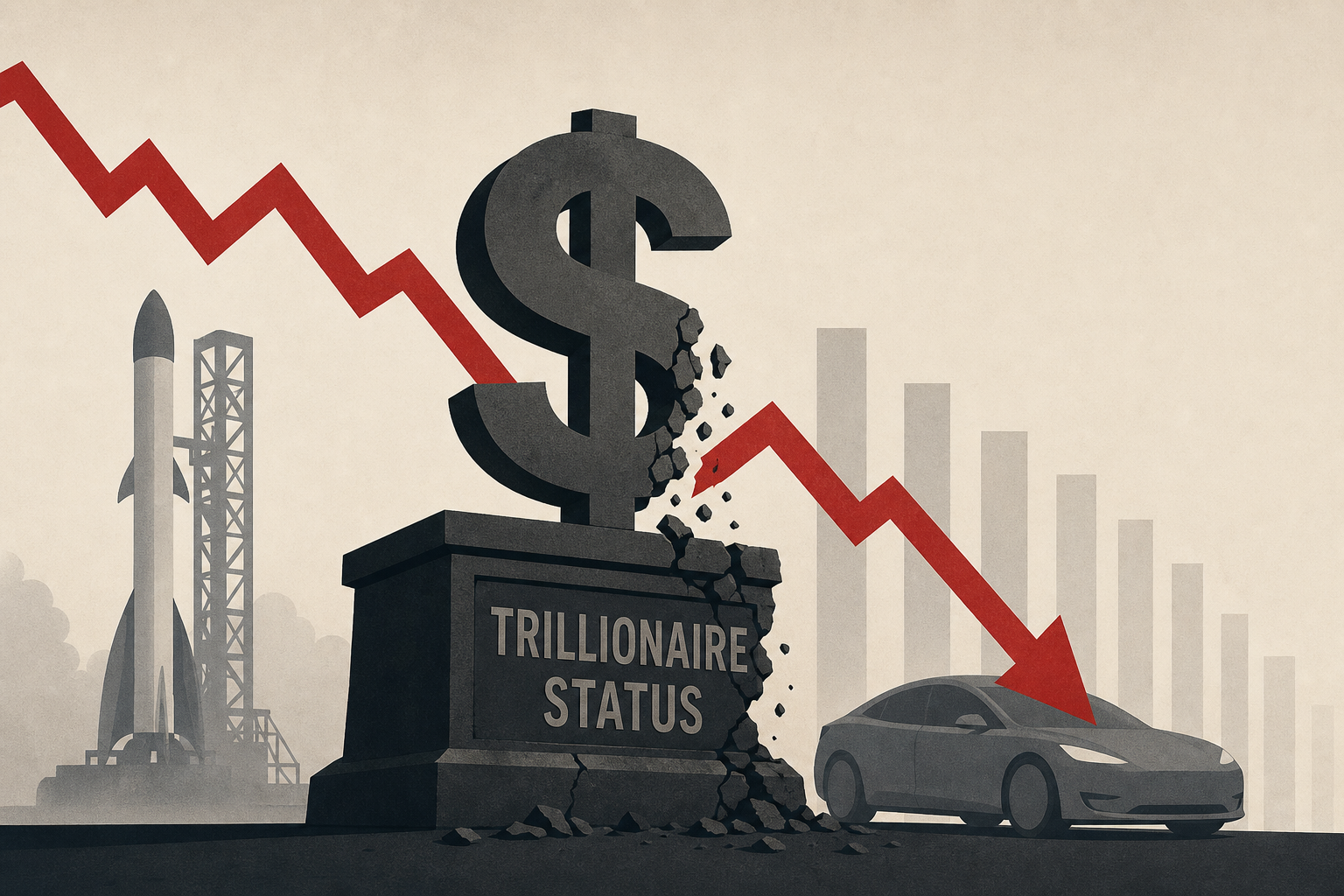 Elon Musk loses trillionaire status as SpaceX and Tesla stock drops