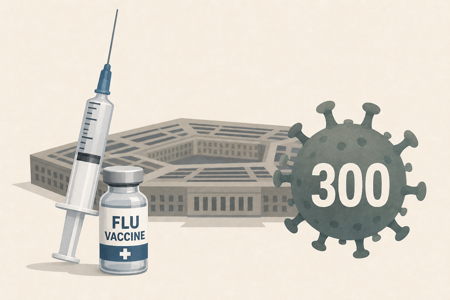 Pentagon restores mandatory flu shots as outbreak sickens 300