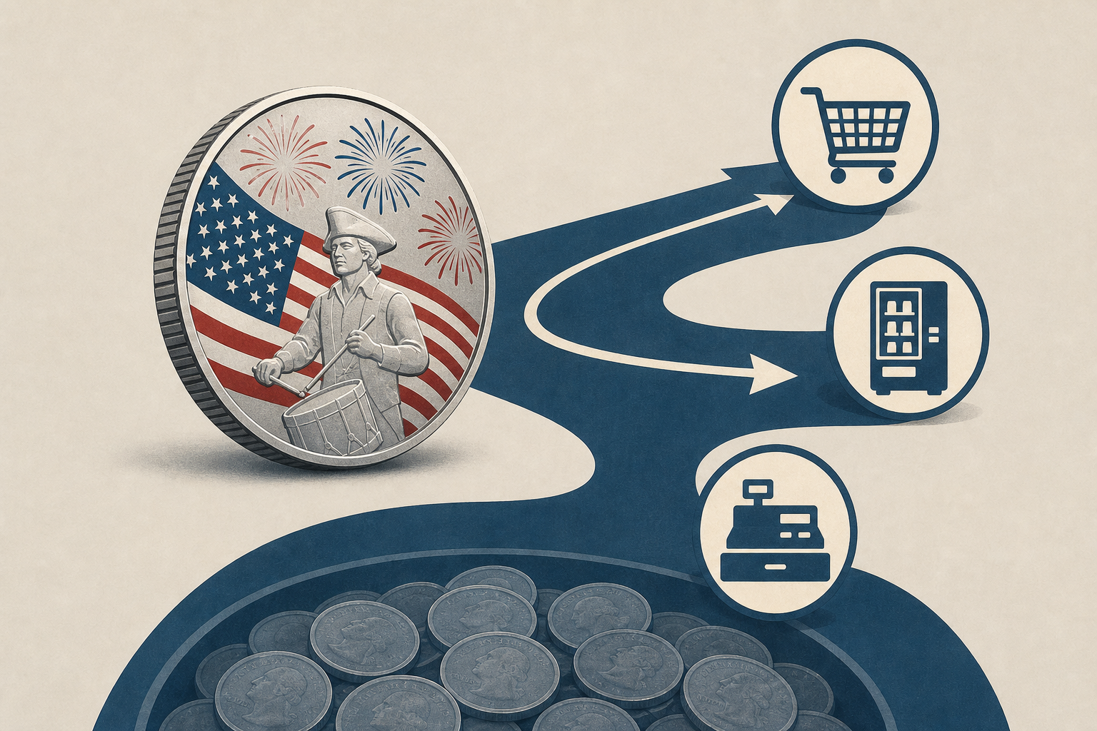 Special 4th of July quarters to be placed randomly into circulation