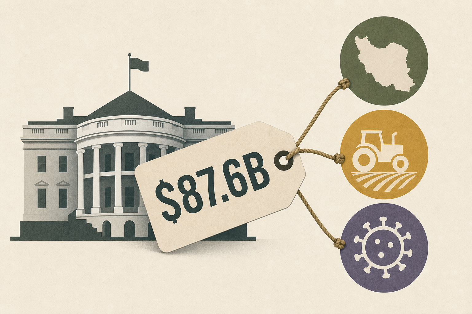 White House seeks $87.6B for Iran war costs, farmers and Ebola