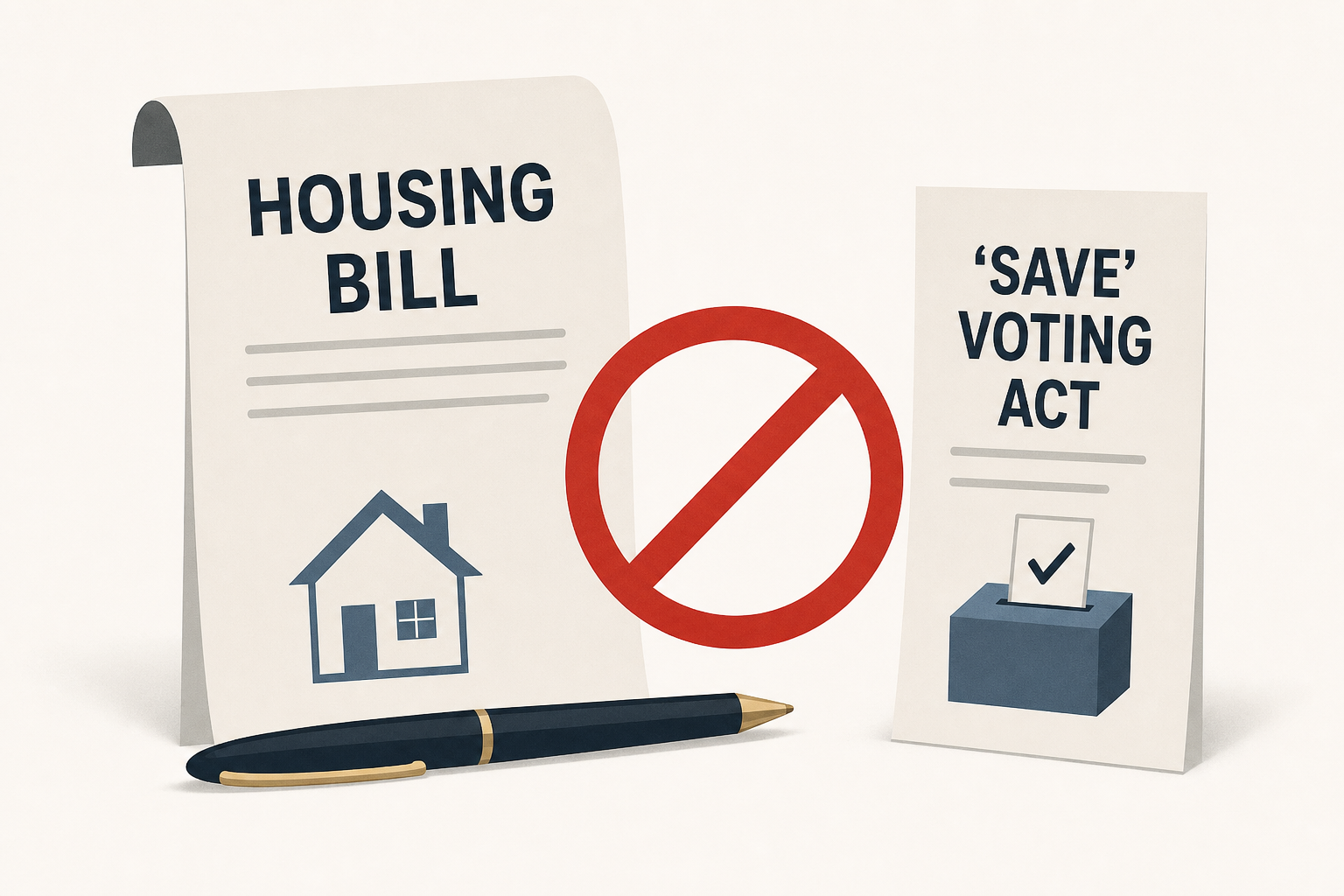 Trump Refuses to Sign Housing Bill Until Divisive ‘SAVE’ Voting Act Passes Congress