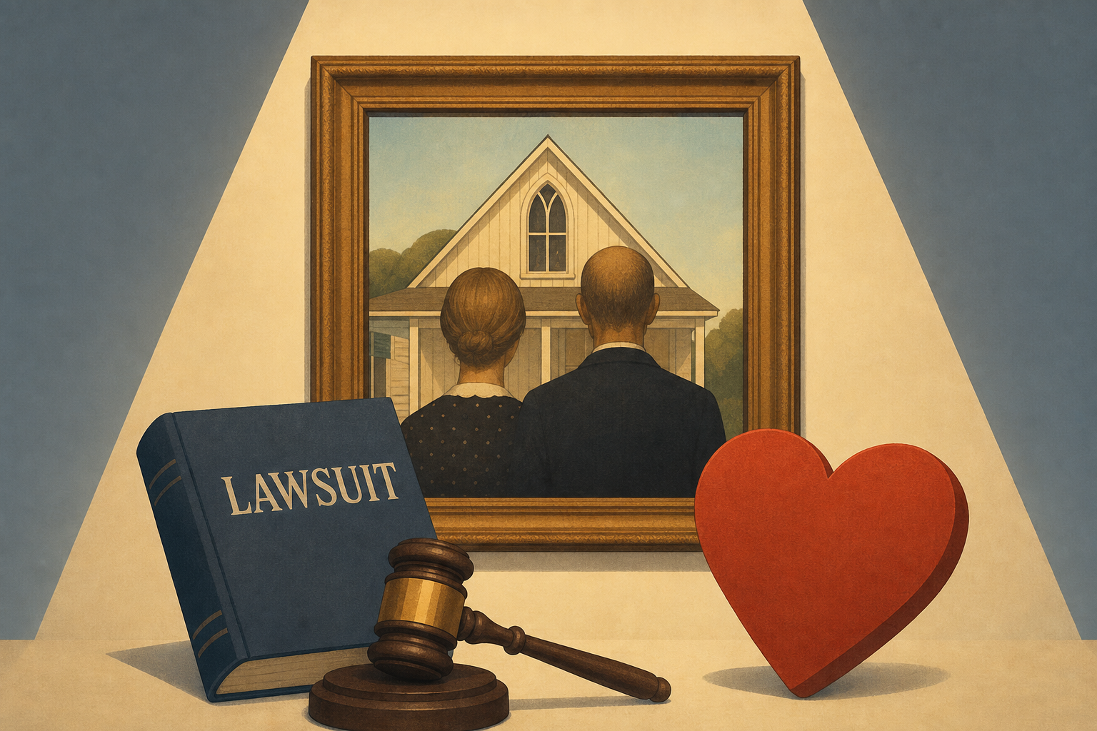 Norman Rockwell art that ignited a lawsuit and a love story is now on public view