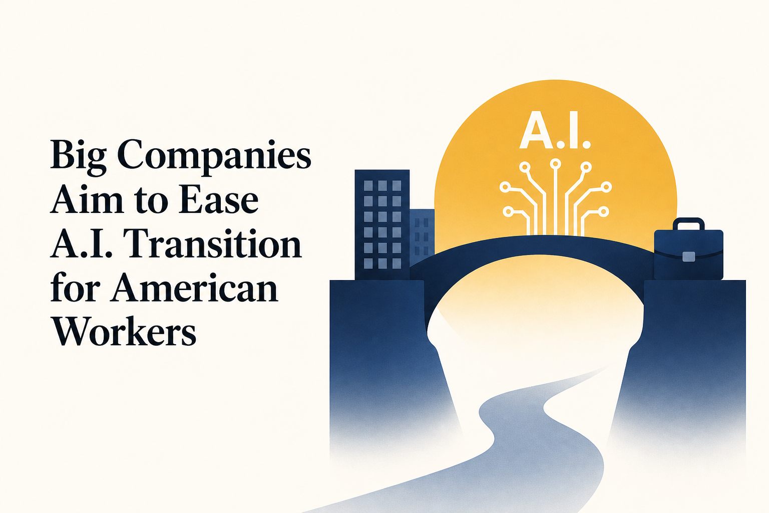 Big Companies Aim to Ease A.I. Transition for American Workers