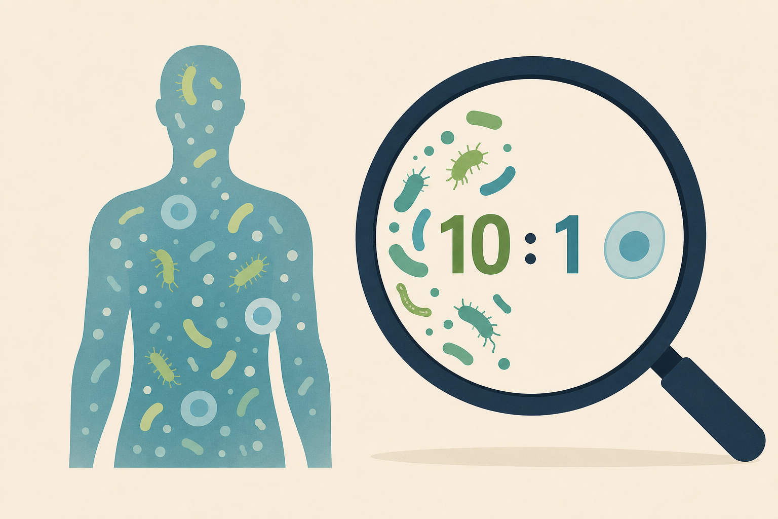 For decades, scientists repeated as established fact that bacteria in the human body outnumber human cells ten to one — a 2016 study by the Weizmann Institute of Science reviewed the original source a