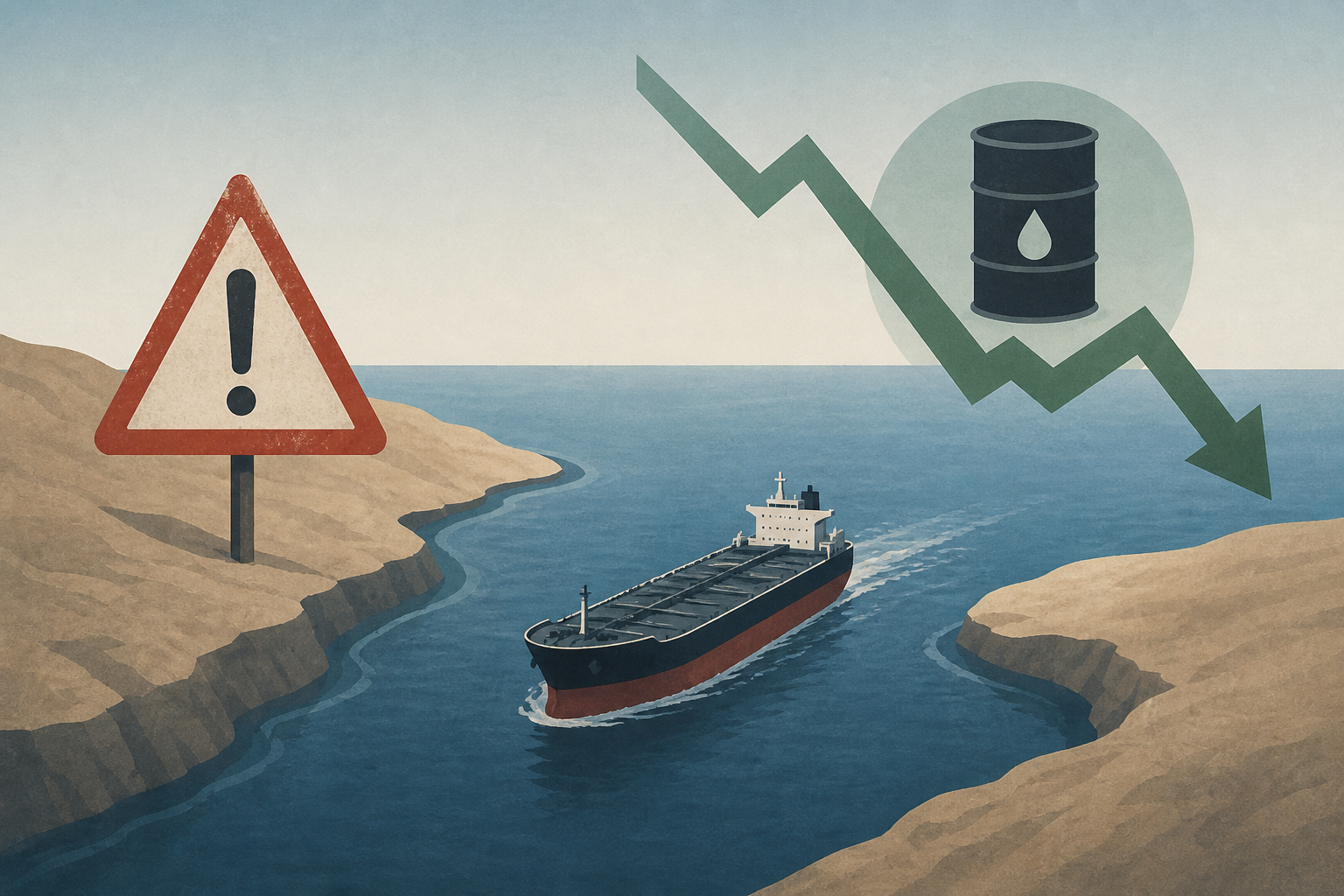 Oil tankers pass through the Strait of Hormuz despite Iran threats as traffic slowly picks up and oil prices fall