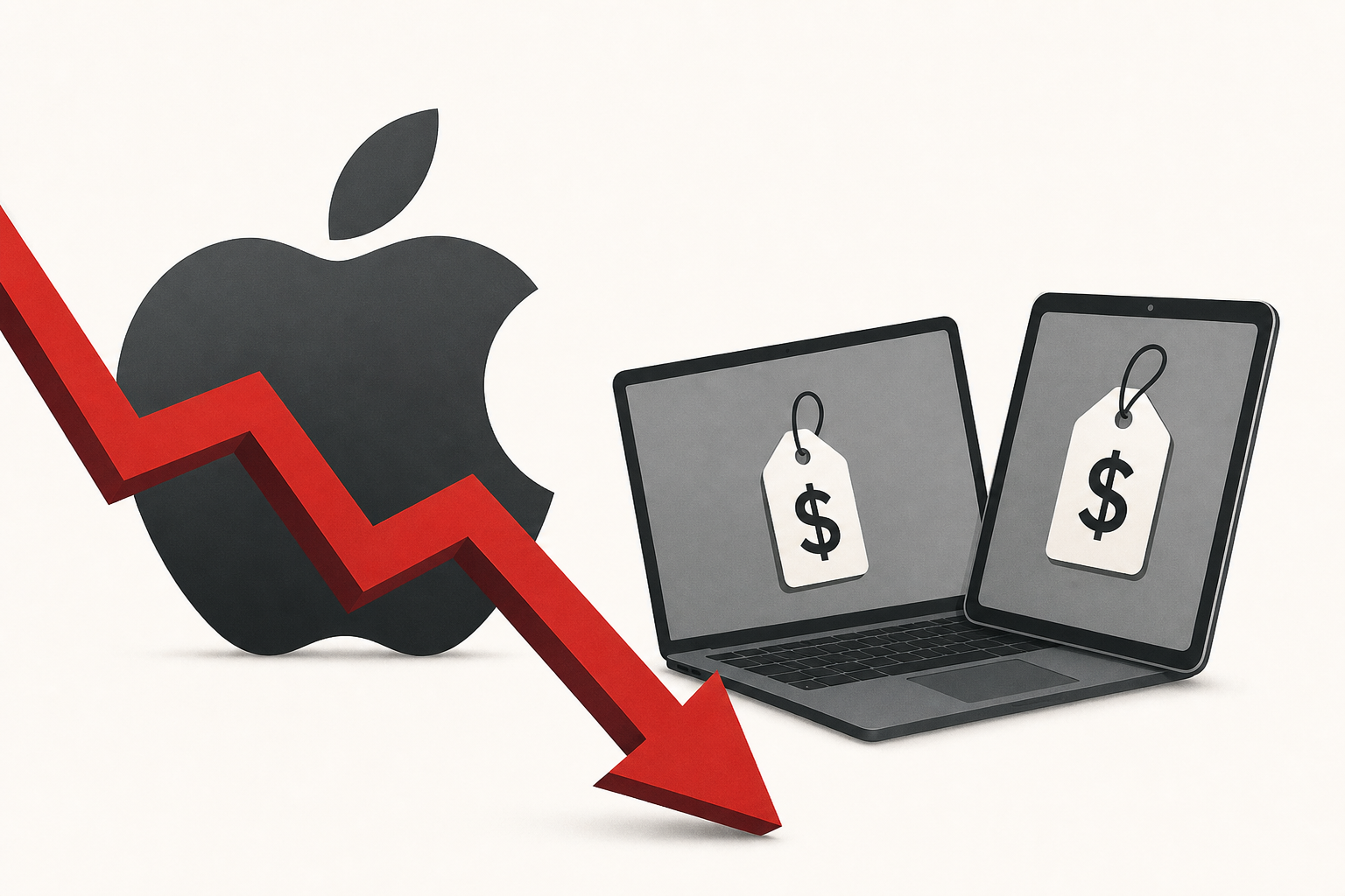 Apple shares plunge after it hikes prices on iPads and laptops